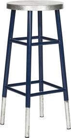 img 2 attached to 🪑 Safavieh Kenzie Navy Blue and Silver 30-inch Bar Stool: Sleek and Stylish Seating Solution