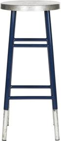 img 3 attached to 🪑 Safavieh Kenzie Navy Blue and Silver 30-inch Bar Stool: Sleek and Stylish Seating Solution