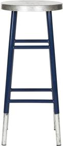 img 1 attached to 🪑 Safavieh Kenzie Navy Blue and Silver 30-inch Bar Stool: Sleek and Stylish Seating Solution