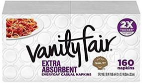 img 2 attached to Ежедневные одноразовые белые бумажные салфетки - Vanity Fair Extra Absorbent, 160 шт