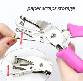 img 2 attached to 📎 Weibo 1/4 Inch Circle Shaped Single Paper Hole Punch - Soft-Handled Punchers for Home, Office, and School Supplies