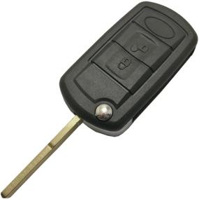 img 3 attached to 🔑 Land Rover LR3 Discovery Range Rover Sport Key Fob Case Shell – Flip Keyless Entry Remote Cover Replacement Key Casing by J-ACCES