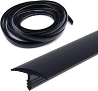 🎮 muzata 3/4 inch x 25 ft black edge trim center barb tee moulding t molding - perfect for tables, game & arcade machines - decorative edging & shelf guarding - m023 logo