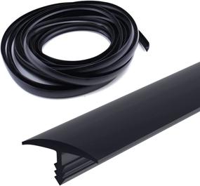 img 4 attached to 🎮 Muzata 3/4 inch x 25 Ft Black Edge Trim Center Barb Tee Moulding T Molding - Perfect for Tables, Game & Arcade Machines - Decorative Edging & Shelf Guarding - M023