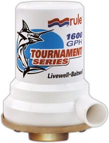img 1 attached to 🔵 Marine Rule 209B Livewell Pump (1" NPT, Female-Single Port Bronze Base) for Tournament Series - White