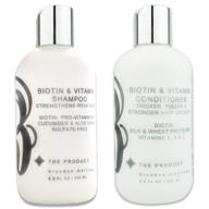 biotin hair growth shampoo & conditioner set - high potency formula for fastest hair growth, enriched with vitamins e, a, and c - b the product (8.5oz) logo