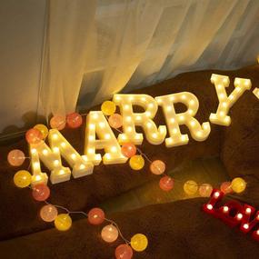 img 1 attached to LED Marquee Light Up Letters for Wall Decor with Remote - Alphabet Night Lights for Bedroom, Wedding Party, Birthday, Home Bar Decoration