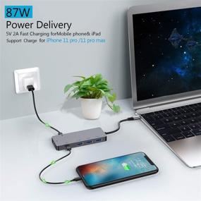 img 1 attached to 🔌 6-in-1 USB C Hub with 3 USB 3.0, 4K HDMI, PD Power Delivery (Thunderbolt 3), Data Transmission - Zedela USB C Adapter for MacBook Pro/Air, iPad Pro, ChromeBook, and More Type C Laptops