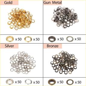 img 1 attached to 🔩 Versatile 4 Colors Grommets Kit 400 Sets 1/4 Inch – Lynda Metal Eyelets with Installation Tools for Craft Making, Repair, and Decoration