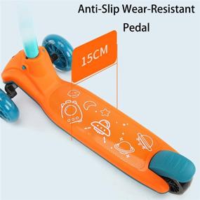 img 1 attached to 🛴 LED Light Up Wheels Kids Scooter with Adjustable Height - Summer Scooter for Girls - Extra-Wide Deck - 3 Wheel Scooter for Kids Girls Boys