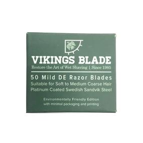 img 2 attached to VIKINGS BLADE Swedish Steel Replacement Razor Blades - 50 Pack (9 to 12 Months Supply) - Gentle &amp; Safe