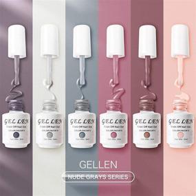 img 3 attached to 💅 Набор гель-лака Gellen - Nude Grays: 6 классических пастельных оттенков для стильного домашнего маникюра на геле