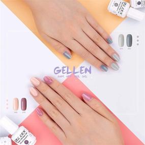 img 2 attached to 💅 Набор гель-лака Gellen - Nude Grays: 6 классических пастельных оттенков для стильного домашнего маникюра на геле