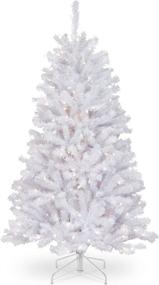 img 4 attached to 🎄 National Tree Company Pre-Lit Artificial Full Christmas Tree - North Valley Spruce, White Lights - 4.5 Feet