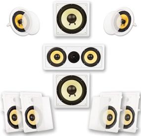 img 4 attached to 🎵 Acoustic Audio Goldwood HD728: In-Wall/Ceiling Home Theater 7.2 Surround Sound Speakers (9 Speakers, 7.2 Channels, 8 Inch, White)