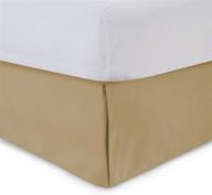 🛏️ blissford gold tailored bed skirt with 18 inch drop - full size, split corners - cotton blend (available in 16 colors) logo