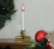 🕯️ goothy christmas window candle lights: battery operated led candles lamp with 7w c26 clear bulb - 8/16 hour timer, golden base (1 pack) логотип