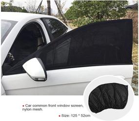 img 2 attached to 🌞 Keep Your Car Cool and Protected with VideoPUP Universal Car Side Window Sun Shade – 2PCS Front Window Sunshade Cover (125x52cm)