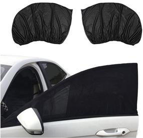 img 4 attached to 🌞 Keep Your Car Cool and Protected with VideoPUP Universal Car Side Window Sun Shade – 2PCS Front Window Sunshade Cover (125x52cm)