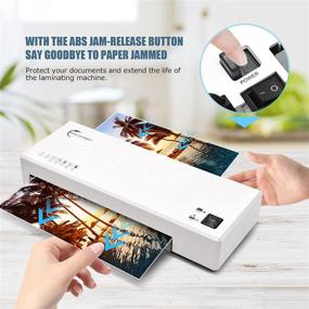 img 1 attached to 🖨️ 4-in-1 Thermal and Cold Laminator Machine with 40 Laminating Pouches, Buyounger A4 A5 A6 9 Inches Personal Laminator for Home School Office Use, Lamination with Paper Cutter Corner Rounder