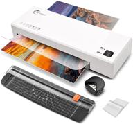 🖨️ 4-in-1 thermal and cold laminator machine with 40 laminating pouches, buyounger a4 a5 a6 9 inches personal laminator for home school office use, lamination with paper cutter corner rounder logo