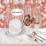 exquisite 255pcs rose gold party supplies: perfect décor kit for birthday parties, bridal showers, and bachelorettes logo