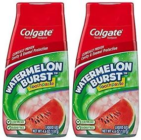 img 3 attached to 🍉 Детская зубная паста Colgate Kids с ароматом арбуза - Двойная упаковка - 4.6 унции каждая!