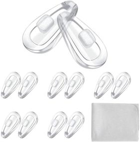 img 4 attached to 👓 Comfortable Push-in Eyeglass Nose Pads, 6 Pairs 15mm Soft Silicone Air Chamber - Ideal for Glasses