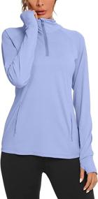 img 3 attached to 👚 We1Fit Women's UPF 50+ Sun Protection Shirts - Long Sleeve Half Zip Pullover with Pockets - Enhanced SEO