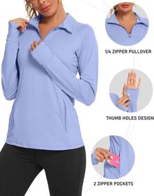 img 2 attached to 👚 We1Fit Women's UPF 50+ Sun Protection Shirts - Long Sleeve Half Zip Pullover with Pockets - Enhanced SEO