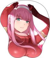 the franxx zero two comfort silica gel wrist rest support mat mice mouse pad for computer pc/laptop wrist support (zero two) logo