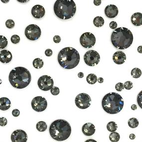 img 2 attached to 💎 Black Diamond (215) 144pcs Swarovski 2058/2088 Crystal Flatbacks Rhinestones Nail Art Mixed Sizes: ss5, ss7, ss9, ss12, ss16, ss20, ss30