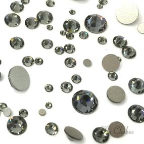 img 3 attached to 💎 Black Diamond (215) 144pcs Swarovski 2058/2088 Crystal Flatbacks Rhinestones Nail Art Mixed Sizes: ss5, ss7, ss9, ss12, ss16, ss20, ss30