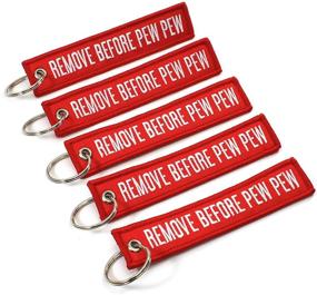 img 3 attached to 🔫 Rotary13B1 Remove Before PEW PEW - 5 Pack Key Chains: Trendy Accessories for Gun Enthusiasts