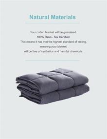 img 3 attached to Adult Weighted Blanket Material Hypoallergenic