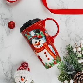 img 2 attached to 🎅 Festive Snowman Ceramic Porcelain - Spill-Proof Christmas Decoration