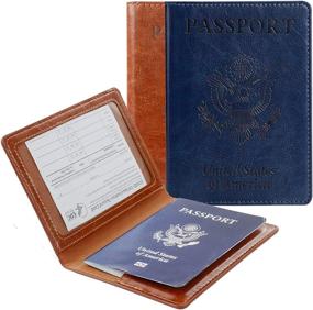 img 4 attached to Passport Vaccine Holder TOOVREN Leather