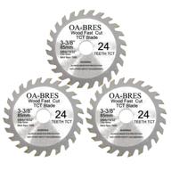 🔪 3-3/8-inch 24t circular saw blade with carbide tips – fast cut tct blade for rockwell versacut versa cut rk3440k, makita cordless 3-3/8" sh01w, craftsman nextec – arbor size 19/32-inch (pack of 3) logo