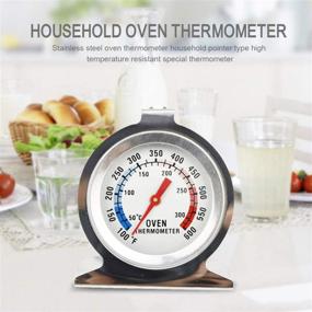 img 1 attached to 🔥 Accurate In-Oven Thermometer Kit for Precise Cooking: 2pcs Stainless Steel Thermometers for BBQ, Baking, and Grilling (50-300°C/100-600°F)