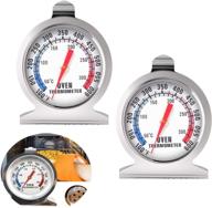 🔥 accurate in-oven thermometer kit for precise cooking: 2pcs stainless steel thermometers for bbq, baking, and grilling (50-300°c/100-600°f) logo