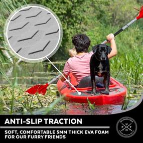 img 2 attached to 🐾 Premium 4-Piece Dog Paddle Board Traction Pad Set - Non-Slip EVA Foam with Strong 3M Adhesive for Superior Grip - Customizable for SUP Paddleboard, Surfboard, Stand Up Paddleboard, and Kayak