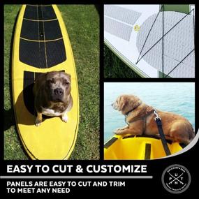 img 1 attached to 🐾 Premium 4-Piece Dog Paddle Board Traction Pad Set - Non-Slip EVA Foam with Strong 3M Adhesive for Superior Grip - Customizable for SUP Paddleboard, Surfboard, Stand Up Paddleboard, and Kayak