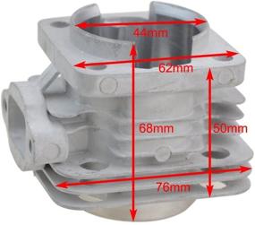 img 2 attached to Набор для улучшения производительности: набор 44 мм большого цилиндра с карбюратором GOOFIT для 2-тактных двигателей - карманные мотоциклы, квадроциклы и мотоциклы