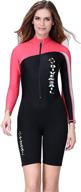 👙 cokar women's 2mm neoprene shorty wetsuit with front zipper logo