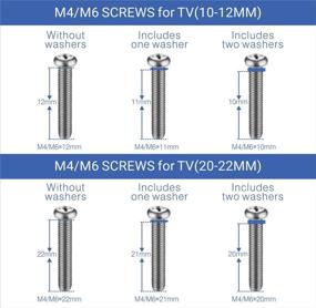 img 2 attached to 🔩 Винты M4/M6 для крепления телевизора - универсальное крепление для телевизора: винты из нержавеющей стали 10 мм, 12 мм, 20 мм, 22 мм