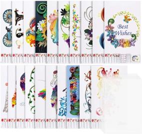 img 4 attached to 🎨 Rancco 20-Pack Quilling Paper Stencils + 10-Pack PVC Sheets - A4 Quilling Art Template Paper for Filigree Patterns and Origami - Wall Art Filigree Template