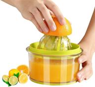 🍊 citrus orange juicer and lemon hand squeezer with 16oz measuring cup grater - multi-function manual juicer with various reamers, non-slip base, and ginger garlic cheese grater logo