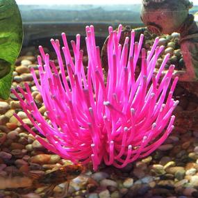img 1 attached to Vibrant Pink SPORN Aquarium Decoration: Anemone Ornament for Stunning Aquatic Décor