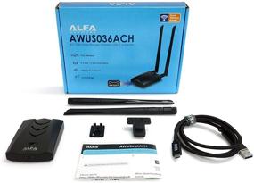 img 2 attached to 📶 【Enhanced Type-C WiFi USB】 ALFA AWUS036ACH 【Type-C】 Long-Range Dual-Band AC1200 Wireless USB Wi-Fi Adapter with 2x 5dBi External Antennas – 2.4GHz 300Mbps/5GHz 867Mbps – 802.11ac &amp; A, B, G, N