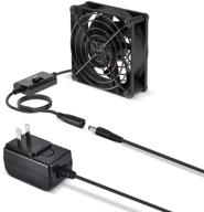 💨 eluteng 80mm 12v dc fan - powerful pc cooling fan with 3 speeds for computer/ps4/tv box/av cabinet/router логотип